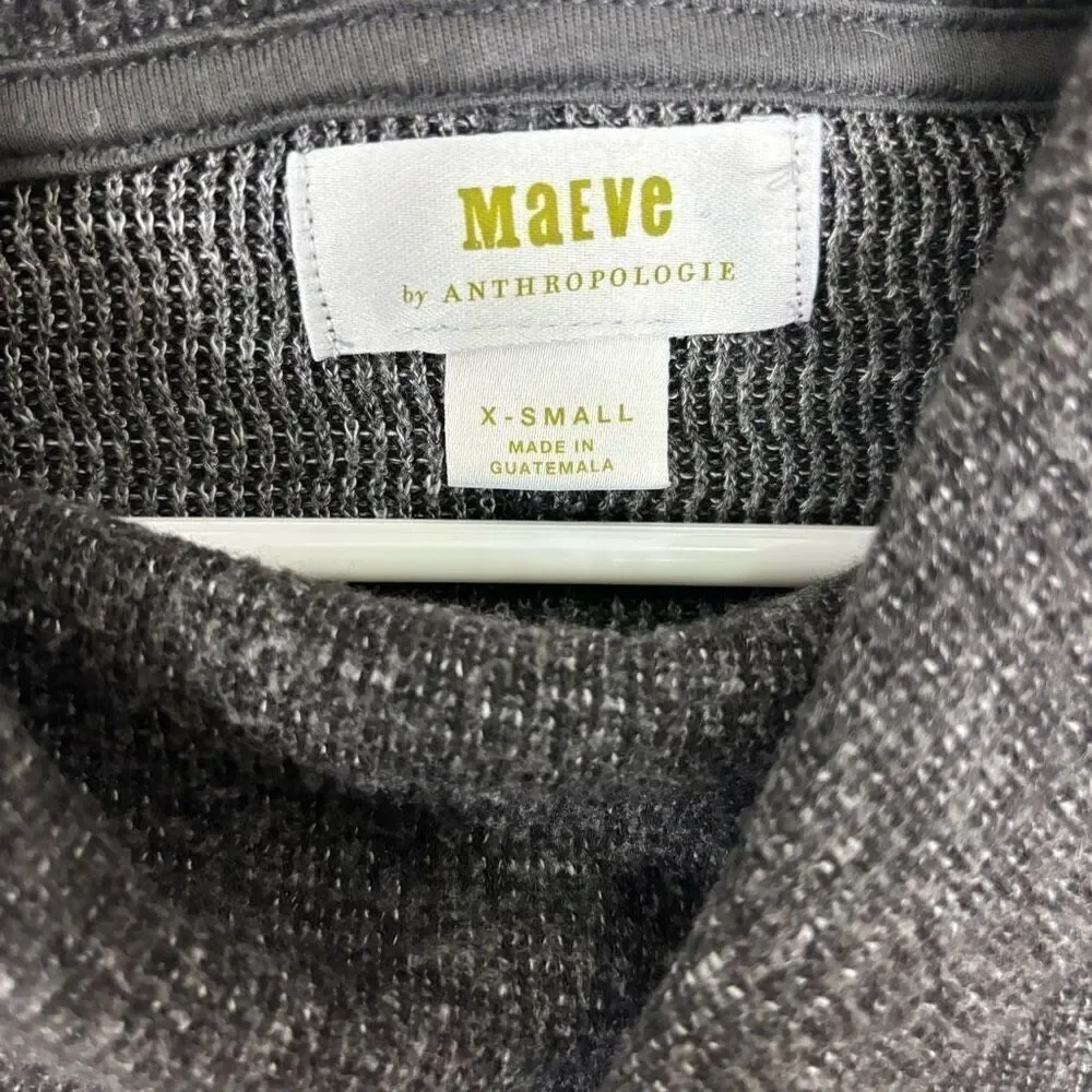 Maeve by Anthropologie Heathered Grey Oversized Turtleneck Pullover Sweater‎